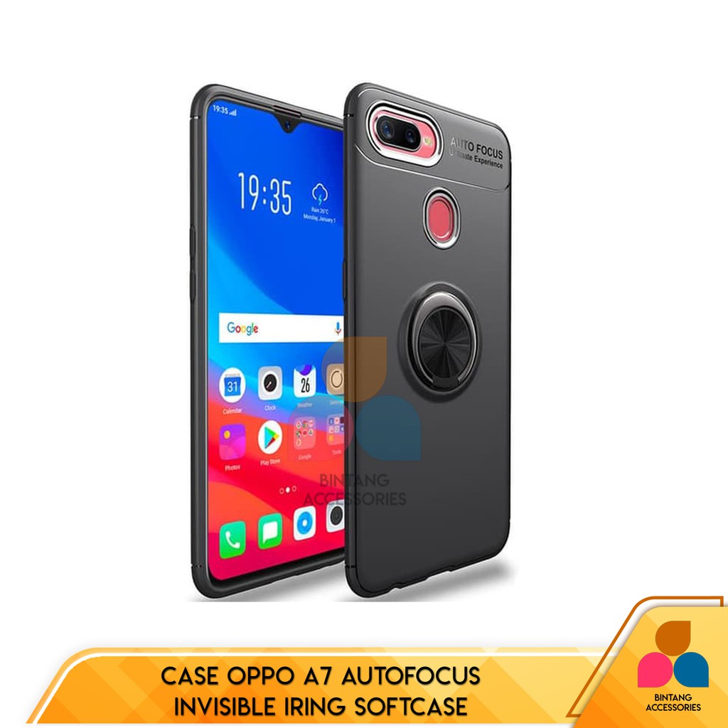 Case Oppo A7 Autofocus Invisible Iring Soft Case Soft Casing Bintang Acc