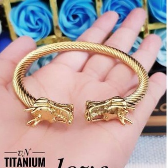 Gelang tangan titanium motif Naga cowo cewe bisa pakai 175DD