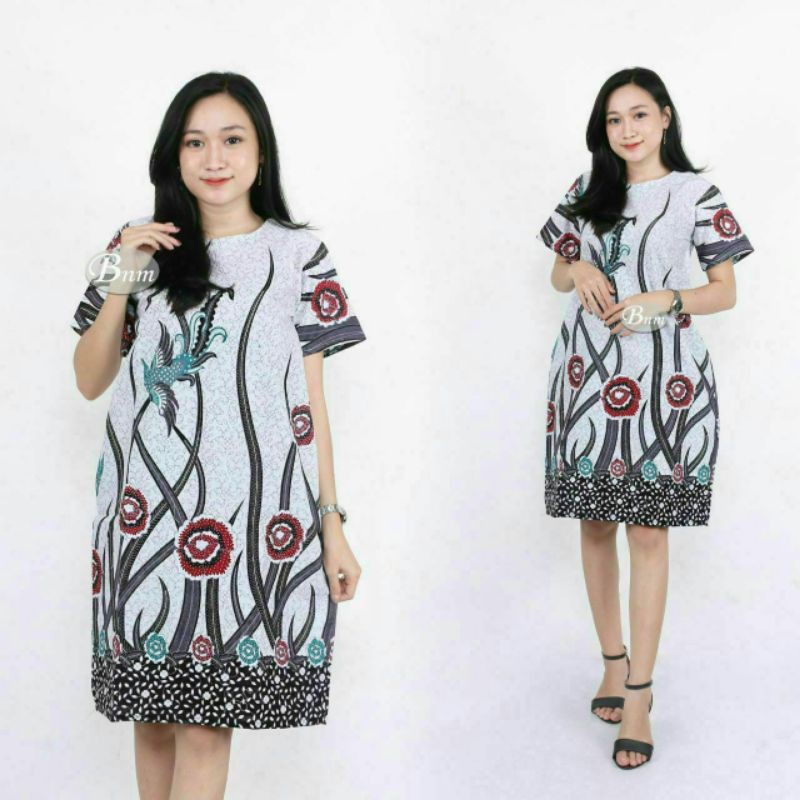 NEW DRESS BATIK WANITA XXL XXXL XXXXL XXXXXL MOTIF BATIK BFJ88Kdrt