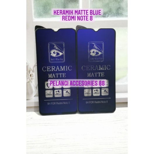 ANTIGORES REDMI NOTE 8 MATTE BLUE KERAMIK ANTI RADIASI ANTI