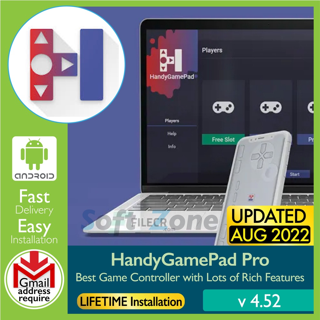 

HndyGmPd Pr v4.52 - Bst Gm Cntrllr wth Lts f Rch Ftrs [SmrtPhn - Andrd] - Dgtl Dwnld