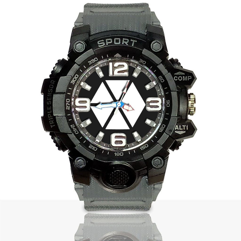 Jam Tangan Custom EXO motif 1 Ruber- Water Resistant