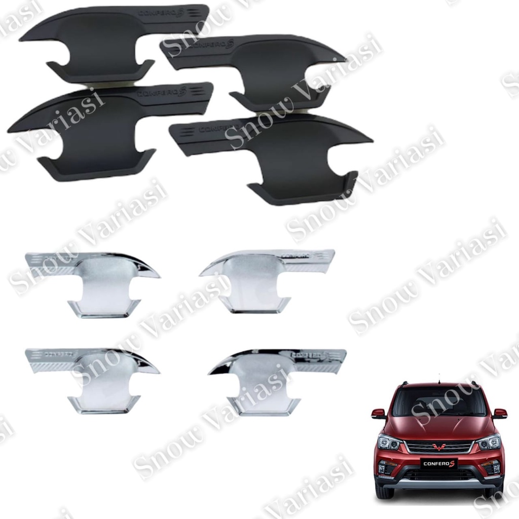 Outer Cover Mangkok Wuling Confero S Hitam Chrome