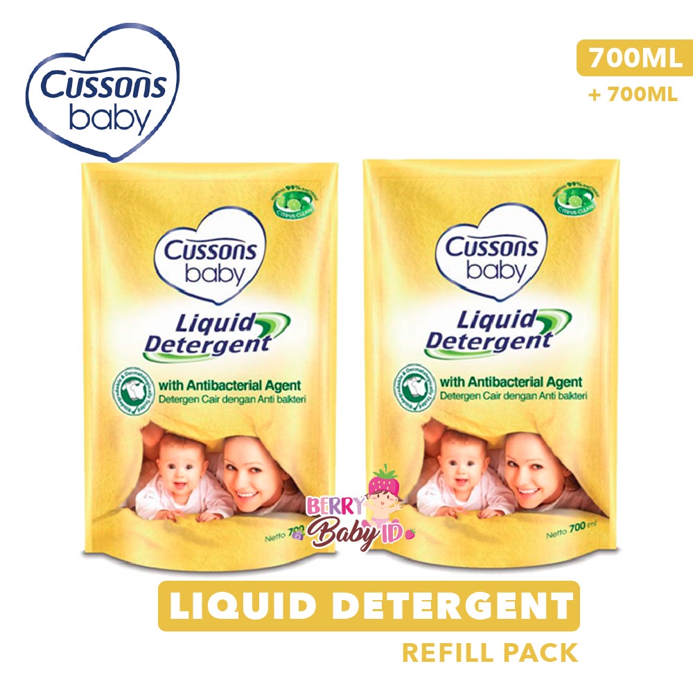 Cussons Baby Buy 1 Free 1 Liquid Detergent 700 Ml Refill Pack Deterjen Baju Bayi Berry Mart