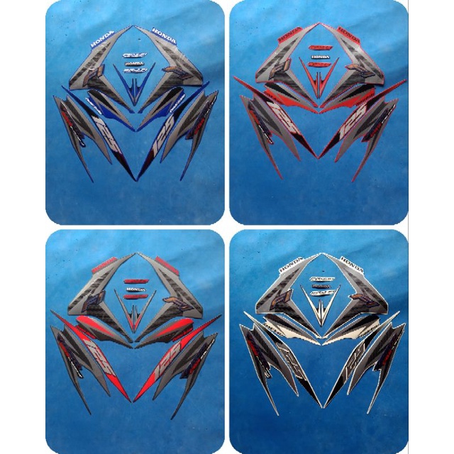 Striping Stiker Lis Les Body Motor Honda Vario Techno 125 CBS 2013 Full Set Motif Standar Original K
