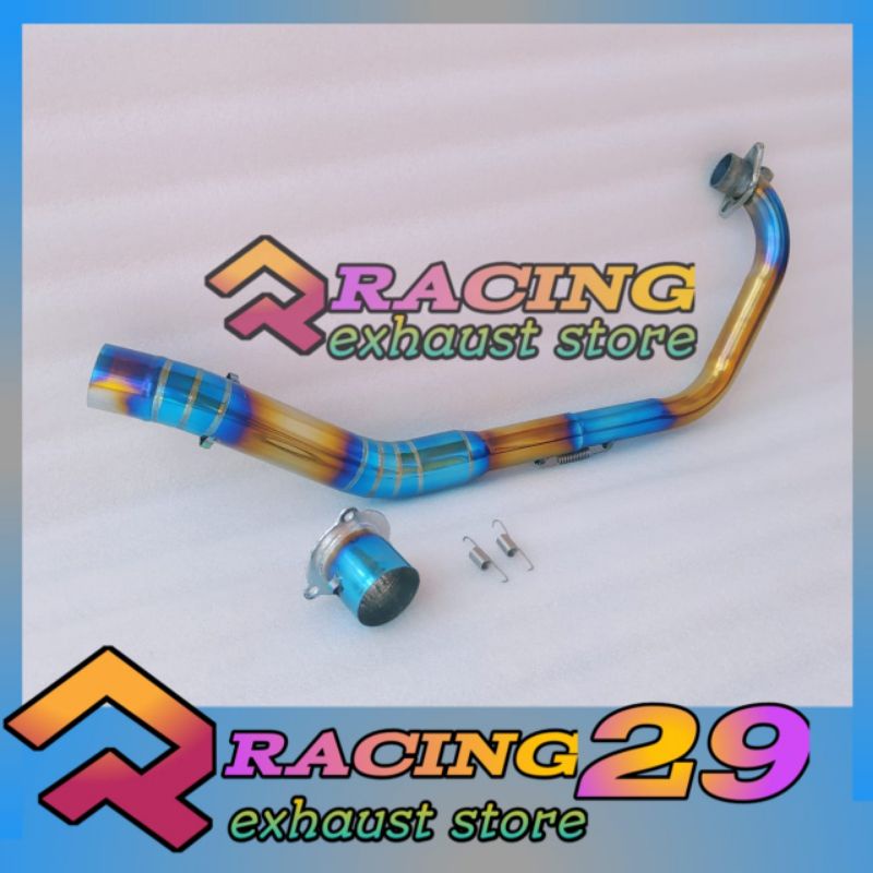 pipa knalpot racing SUZUKI SATRIA FU 150 FI INJEKSI Stainless Plus adaptor PNP Silencer knalpot ORIG