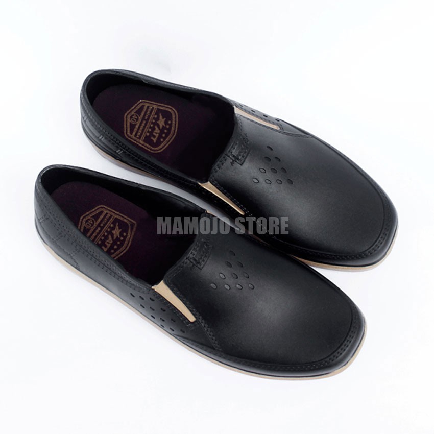 OBRAL Sepatu Pria Slip On Full Karet - Slip on Pria Karet – Sepatu Elastis- Sepatu Slop Pria AWK 557