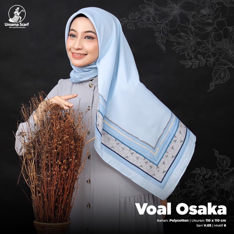 (BISA COD) Hijab Segiempat Basic Voal Osaka Motif Kerudung Segiempat Original by Umama Termurah dan Terlaris Nayla Hija'b