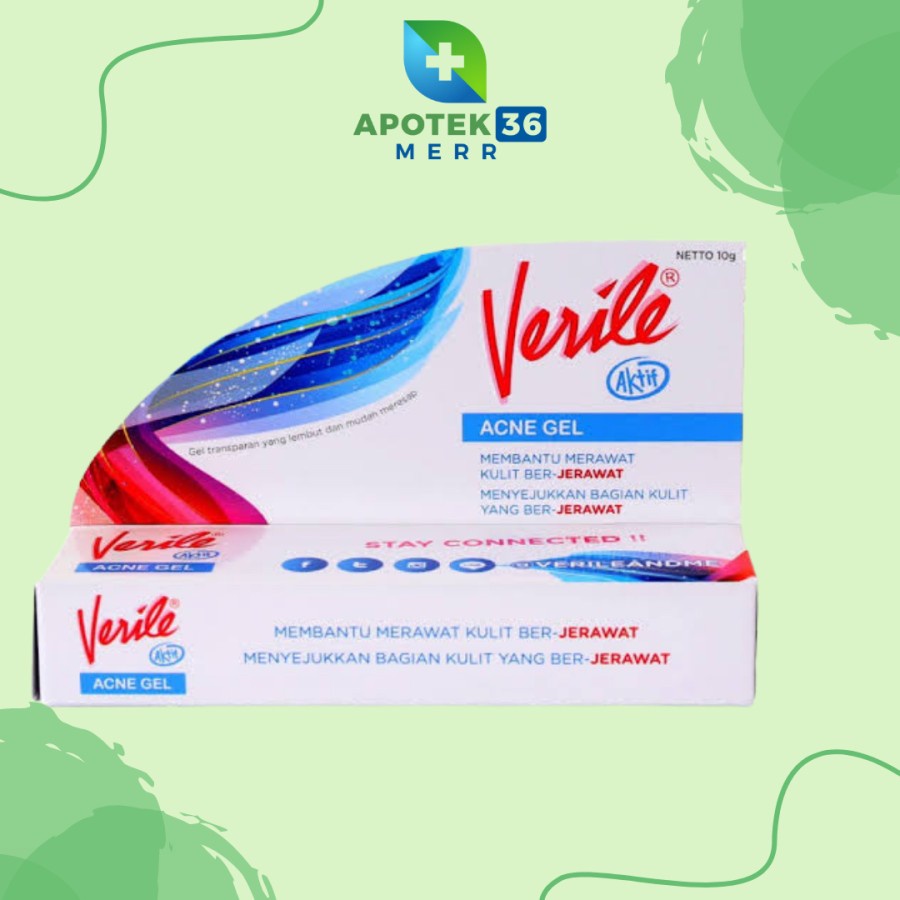 VERILE ACNE GEL Obat Jerawat 10 GR