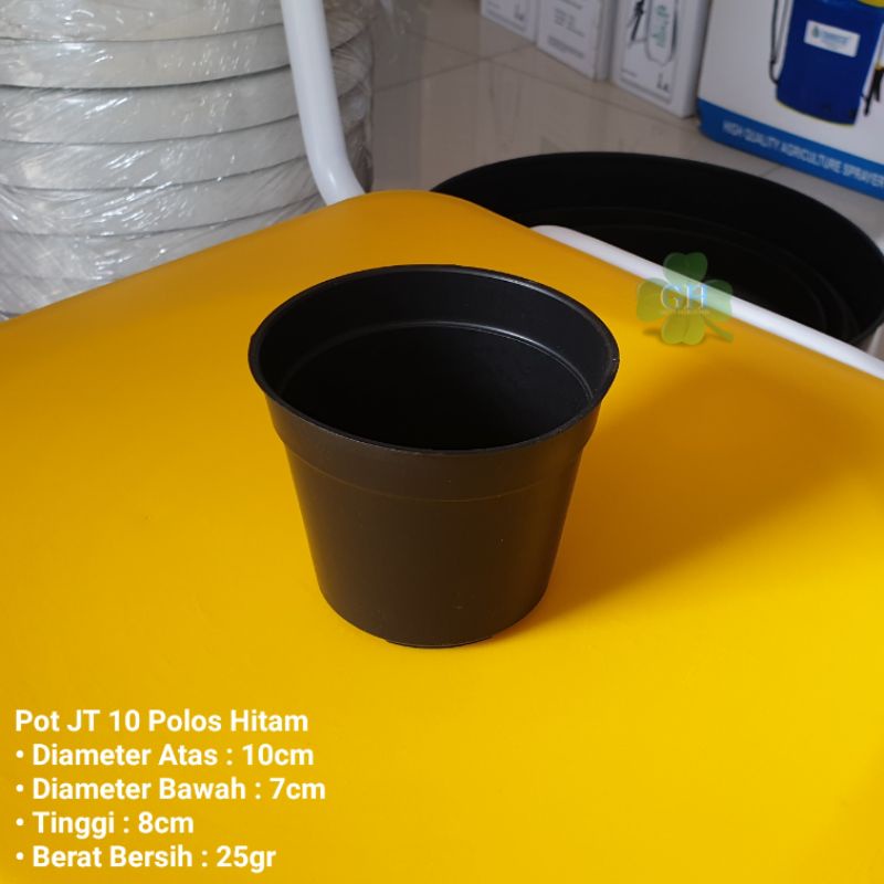 Pot Global Lion 10 Polos Hitam, Diameter 10cm/10 cm