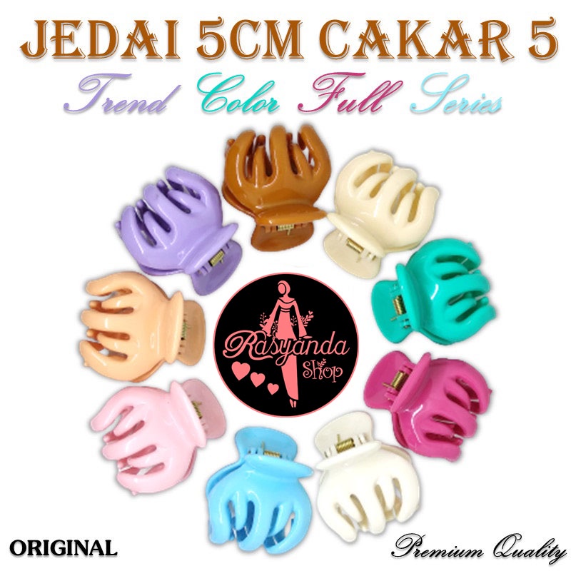 Jedai Rambut 5 Cm Cakar 5 Original Lokal/Jepitan Rambut Jedai Ala Korea 5 cm