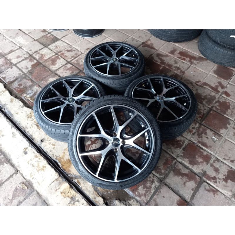Velg Bekas Racing HSR Ring17 Ban FORCEUM OCTA 205 45 R17 VIOS YARIS BALENO IGNIS CALYA