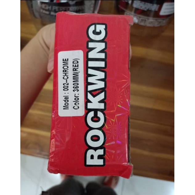 SOK BELAKANG MOTOR VARIASI UNTUK KERETA BEBEK JUPITER / F1ZR/ SUPRA / VEGA / RXKING DLL WARNA MERAH DAN PUTIH ROCKWING-2