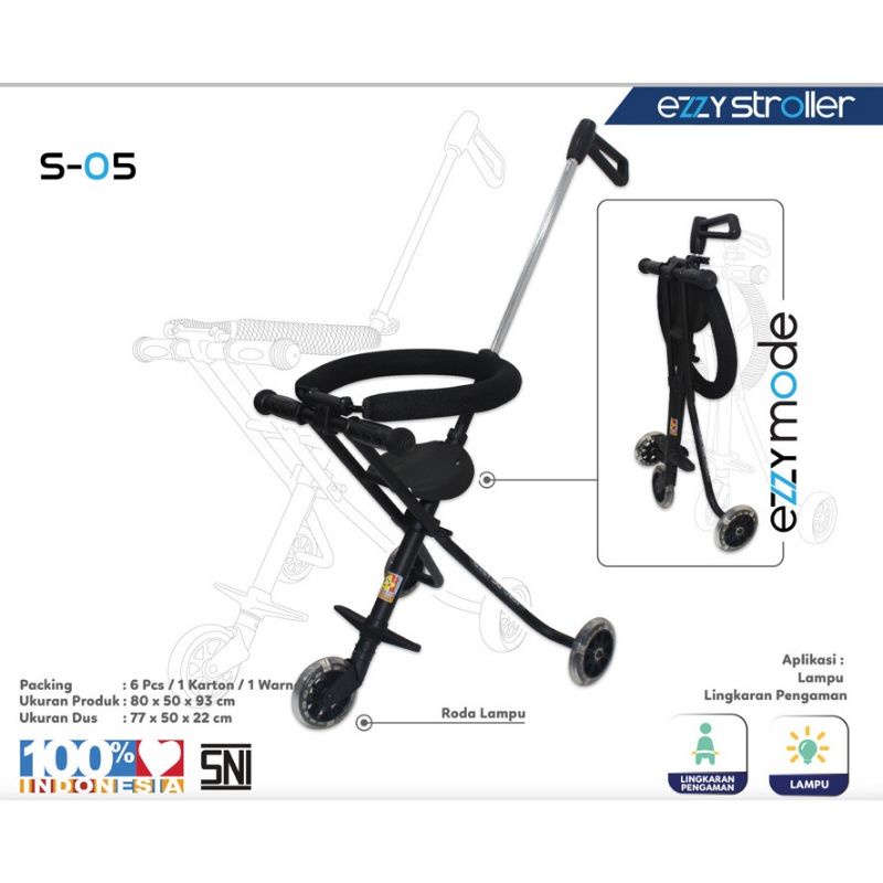 Ezzy Stroller Pmb Stroller Anak Sepeda anak mainan Anak