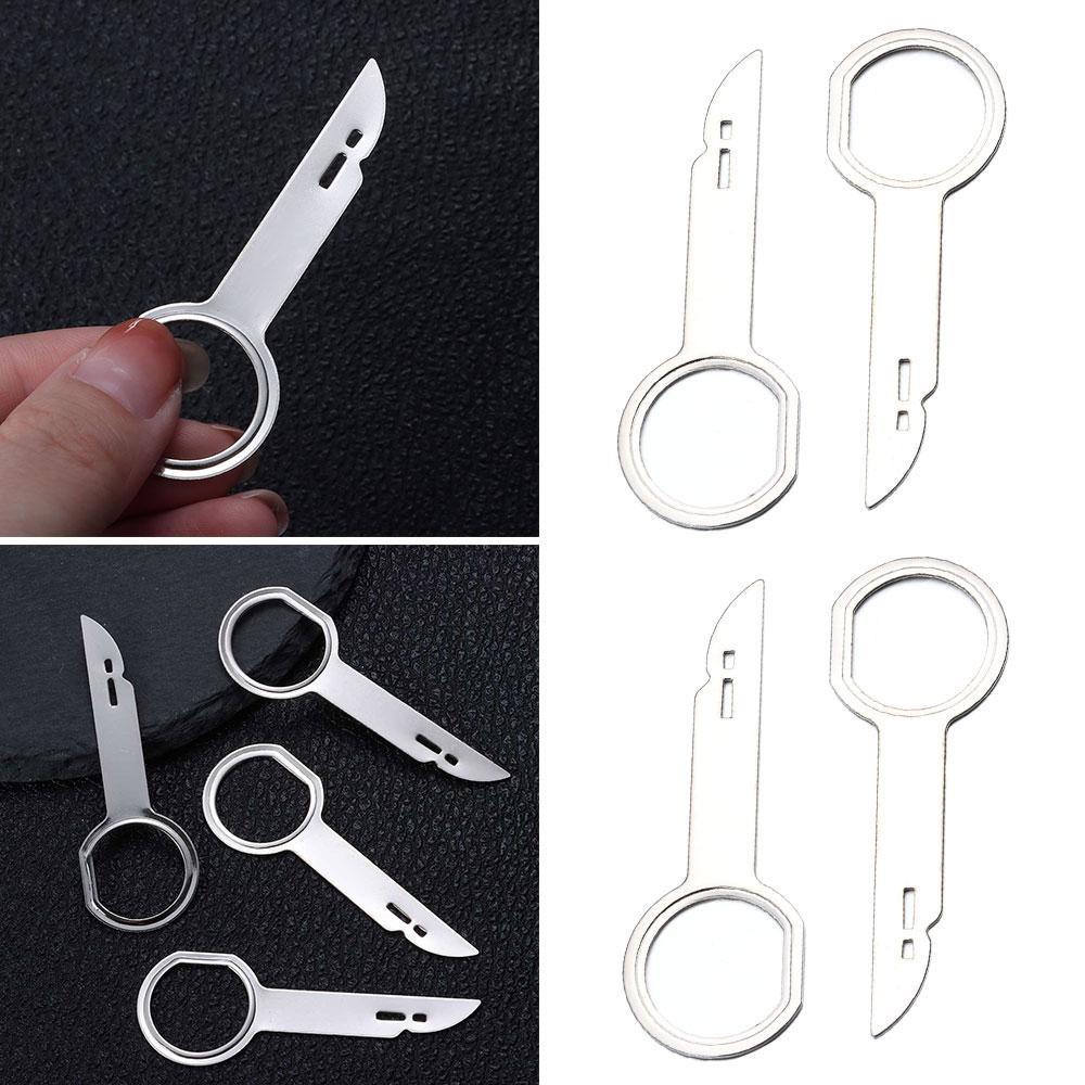 Populer 4Pcs Kunci Penghilang Radio Mobil Praktis Berguna Styling CD Stereo Radio