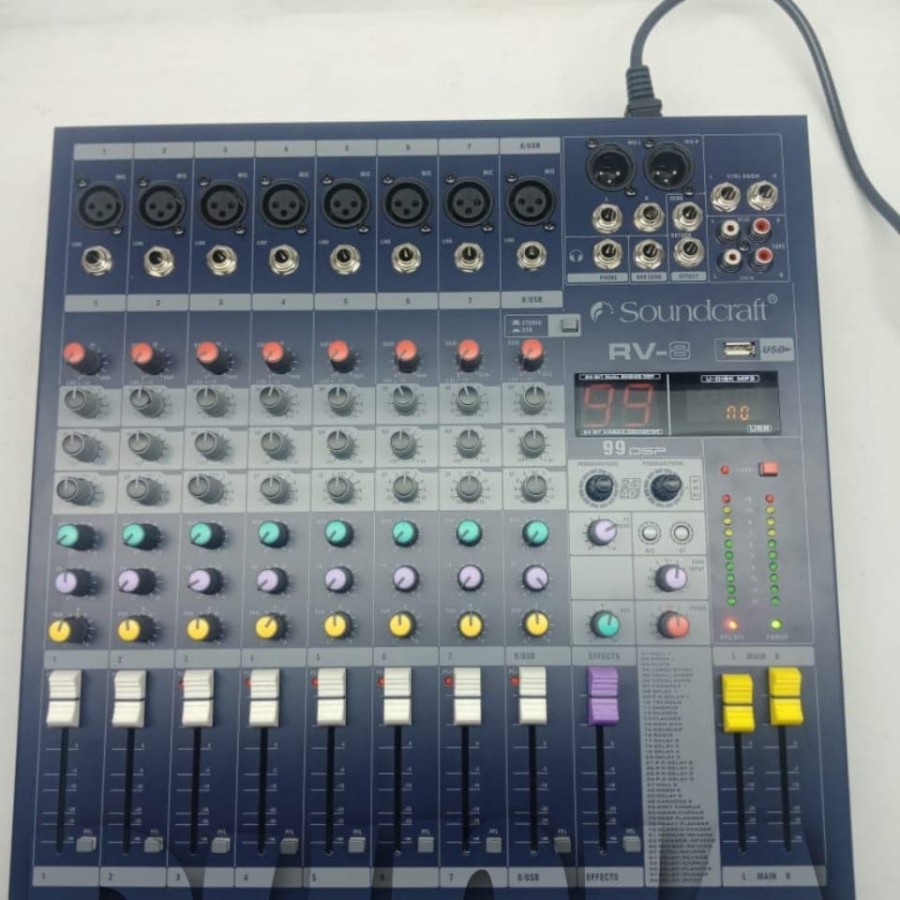 Mixer Audio SOUNDCRAFT RV8 - RV 8 -RV-8 Bisa USB MP3  Mixer 8CH