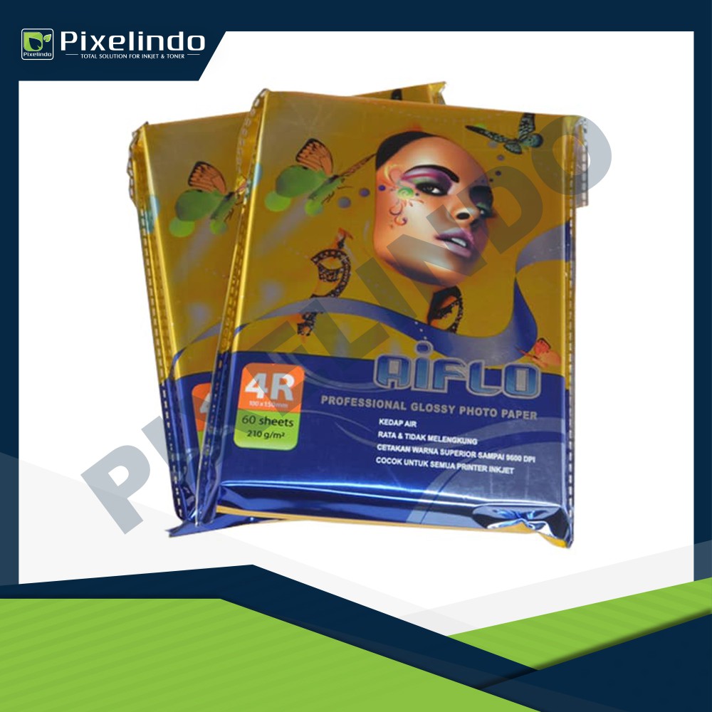

Kertas Photo Aiflo Glossy Paper 4R 210 Gsm 60 Sheets