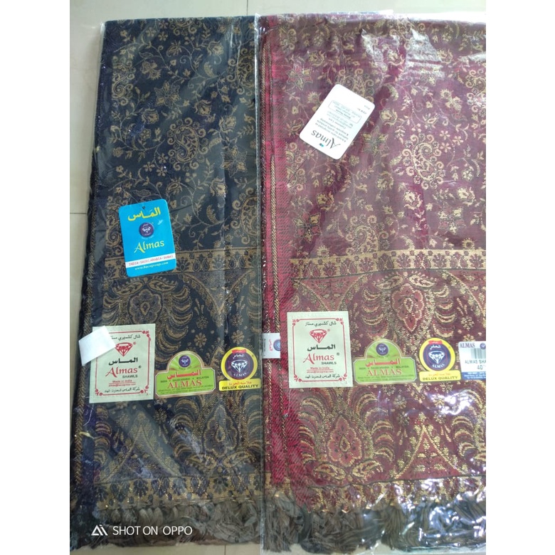 SORBAN ALMAS SHAWL PREMIUM QUALITY SORBAN BORDIR KEMBANG