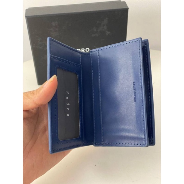 PDRO Men Textured Leather Bi-Fold Cardholder