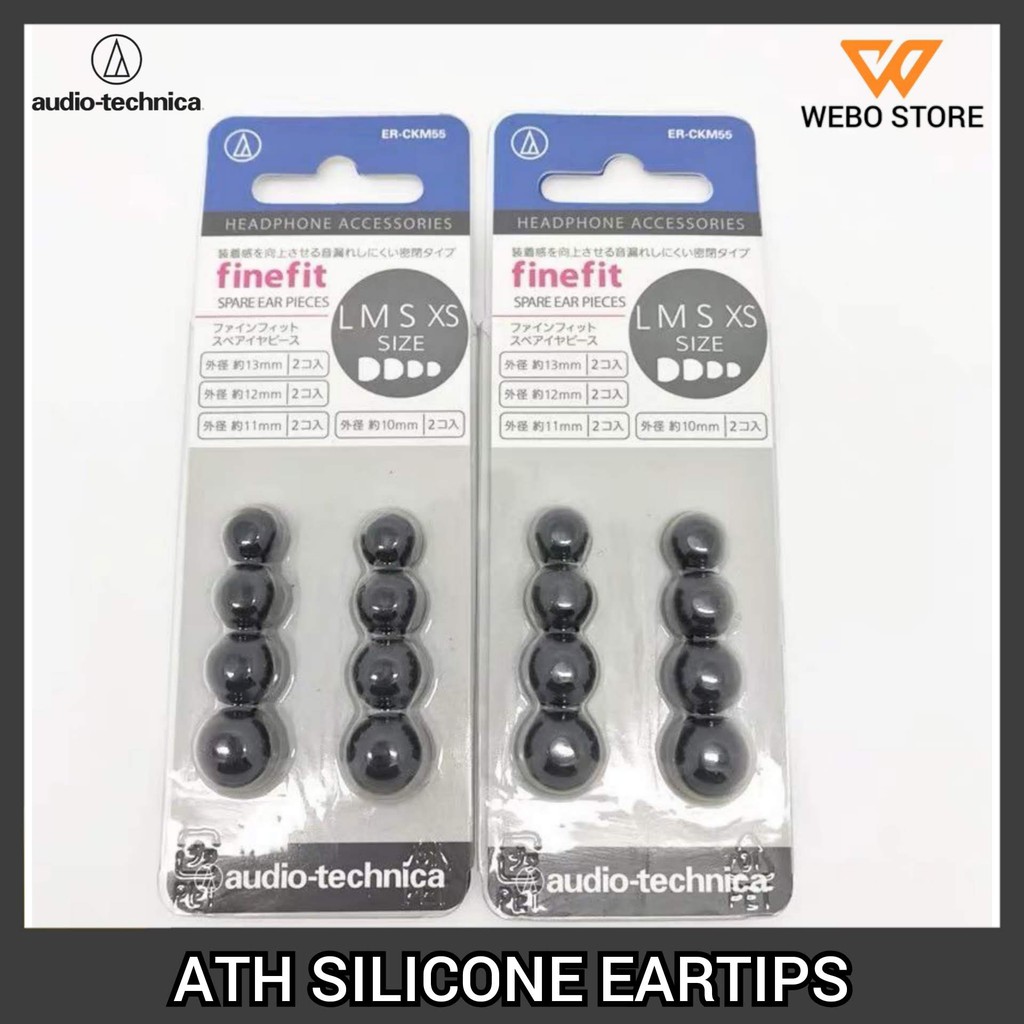 Ath 4 Pasang Silicone Eartips Audio Technica Er Ckm55 Shopee Indonesia