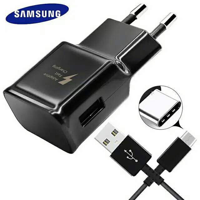 S10+ Charger Samsung Galaxy TIPE C S8 S8+ A8 2018 A5 A7 2017 C5 C9 Fast Charging