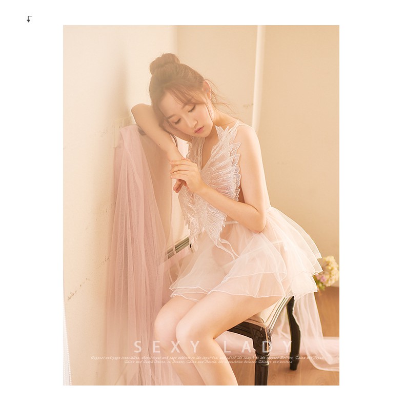 LI-93 ballerina swan ballet lingerie baju tidur wanita seksi cosplay