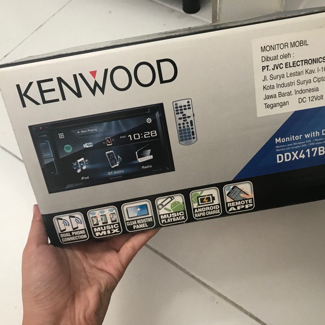 KENWOOD TAPE AUDIO MOBIL DDX417BT