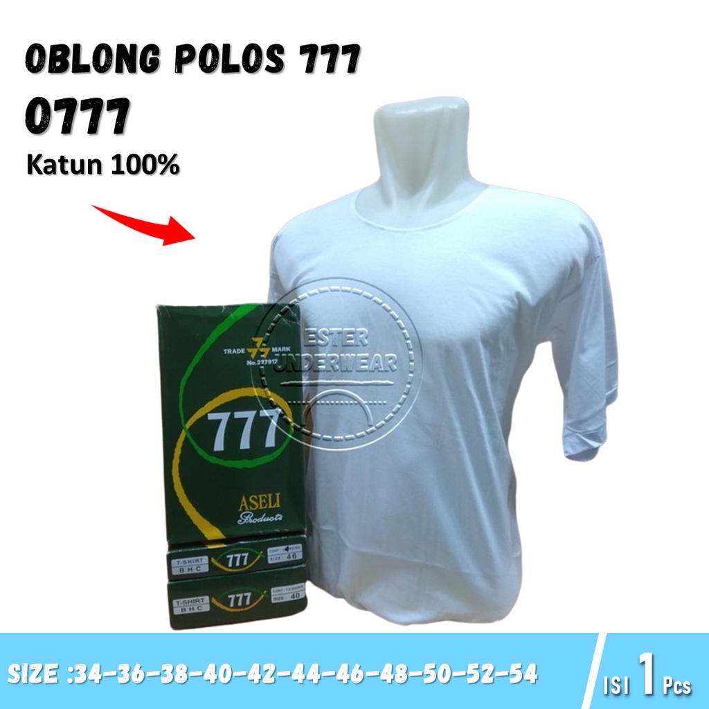 KAOS OBLONG PRIA 777 POLOS |O777 ISI 1 Pcs BAHAN KATUN