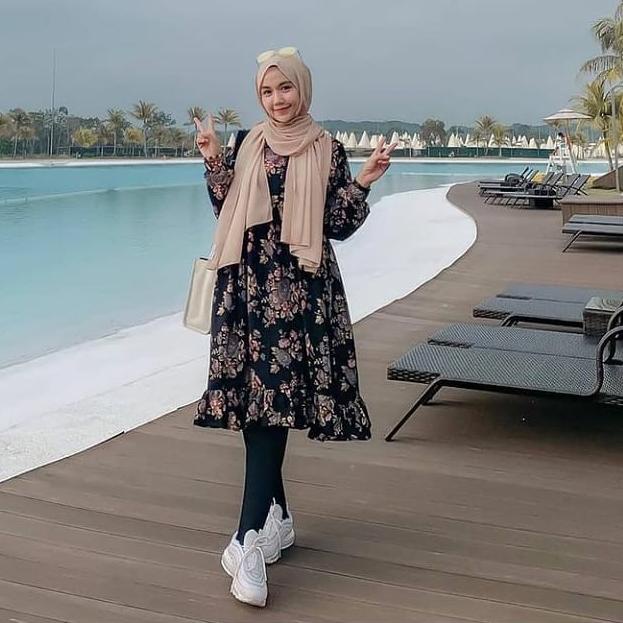 ♥NEW♥ LS - Terbaru Kimmy Tunik Remaja Jumbo Untuk Lebaran Tunik Wanita Terbaru 2021 Kekinian Tunik M