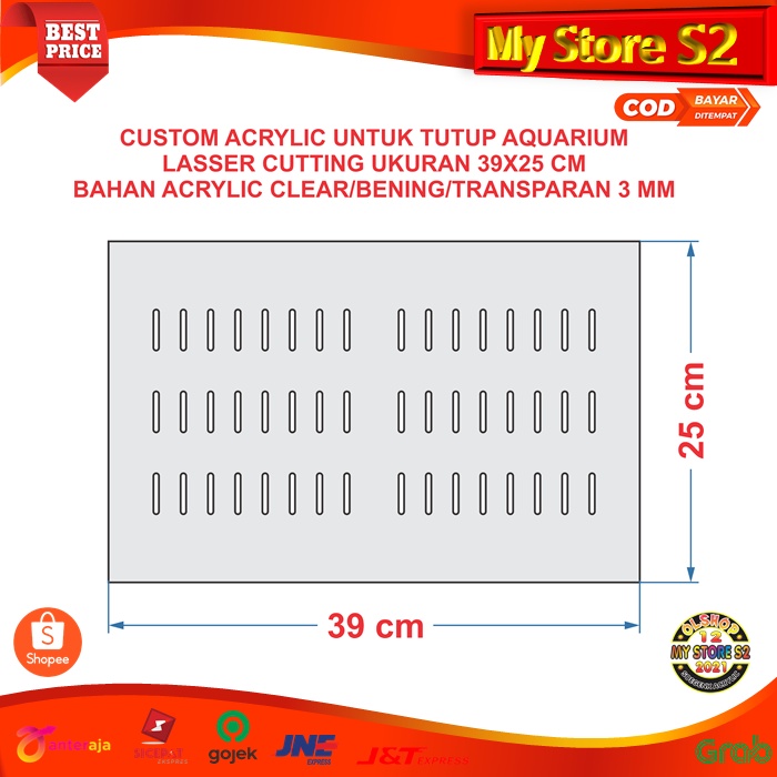 CUSTOM ACRYLIC UNTUK TUTUP AQUARIUM LASSER CUTTING - BY CUSTOM