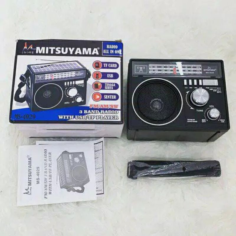 RADIO MITSUYAMA TENAGA SURYA MA-4029 FM/AM/SW/3BAND RADIO WITS USB/ - RADIO SPEAKER ALL IN ONE