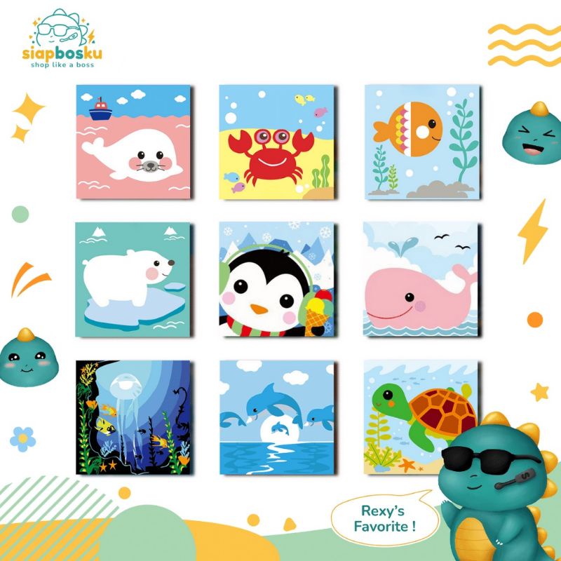 

KANVAS LUKIS BINATANG UNTUK ANAK CANVAS PAINTING BY NUMBER FOR KIDS 20x20