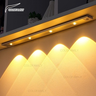 Lampu Strip LED 3 Warna Ukuran 20 / 30 / 40cm Dengan Sensor Gerak Untuk Lemari Pakaian