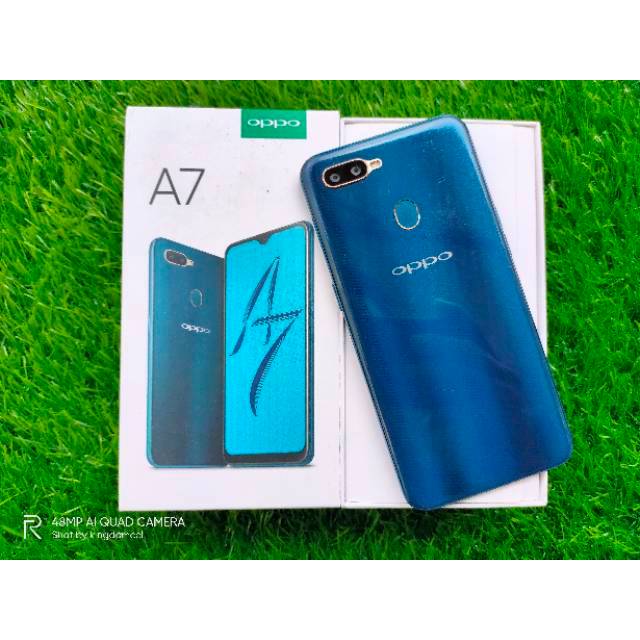 SECOND OPPO A7 RAM 4/64 FULLSET ORI BERGARANSI