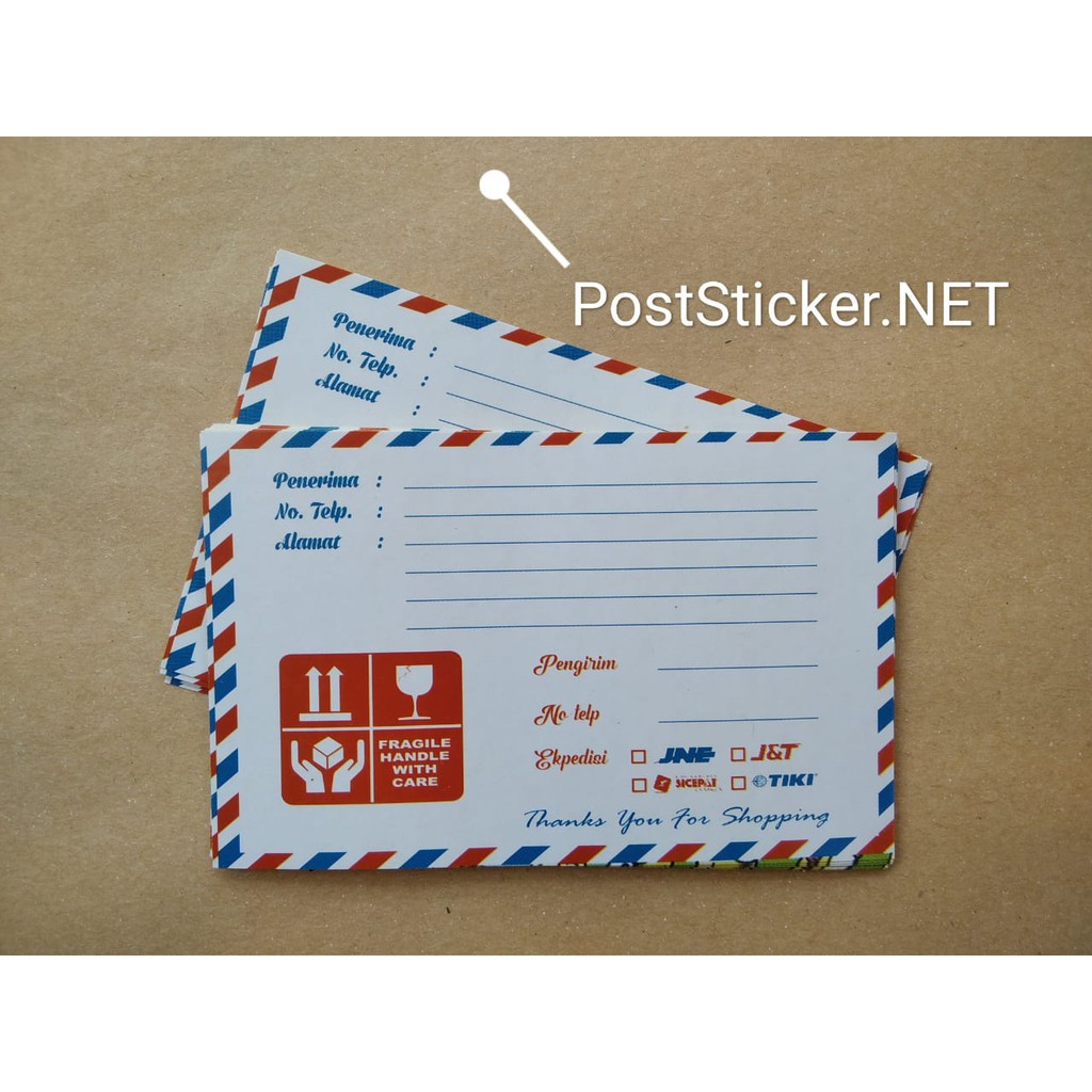 

Sticker Alamat Pengiriman all Olshop corak Pos Putih