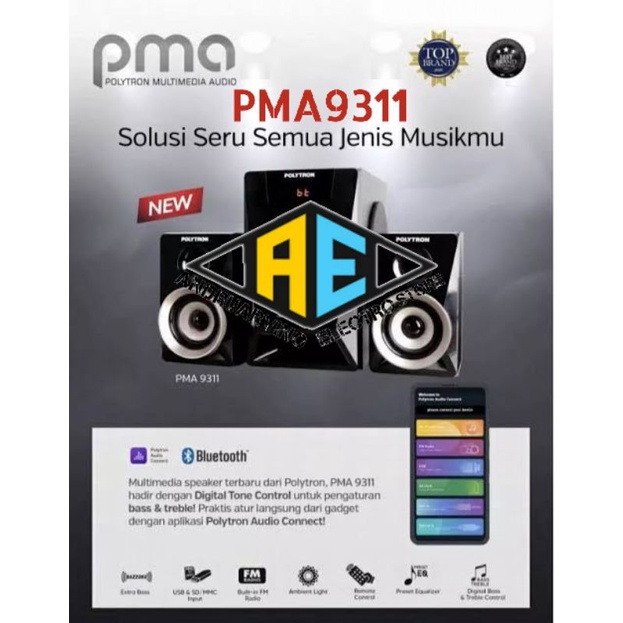 SPEAKER POLYTRON PMA 9311 FM /SPEAKER AKTIF POLYTRON PMA 9311 BARU GARANSI