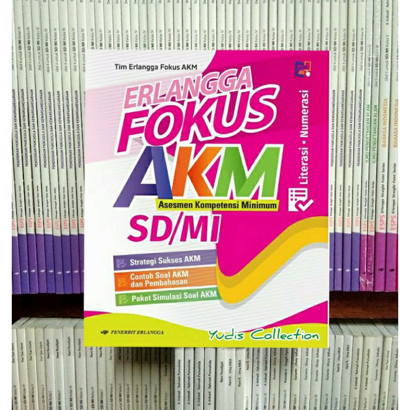 Erlangga Fokus AKM SD/MI asesmen kompetensi Minimum Literasi & Numerasi