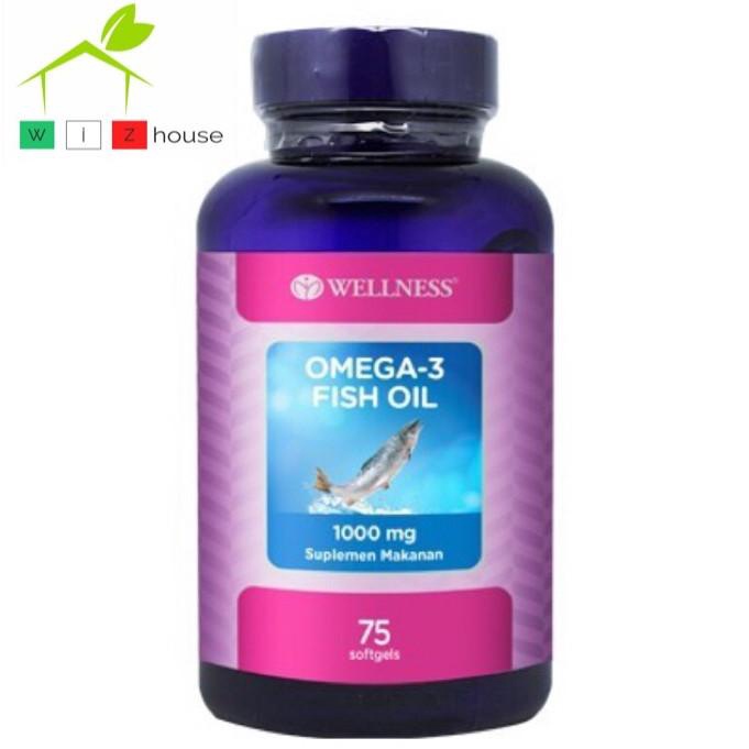Wellness Omega 3 Fish Oil 1000 mg / Omega3 1000mg 75 Softgels Lc