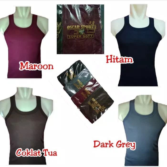 KAOS DALAM KAOS SINGLET PRIA WARNA