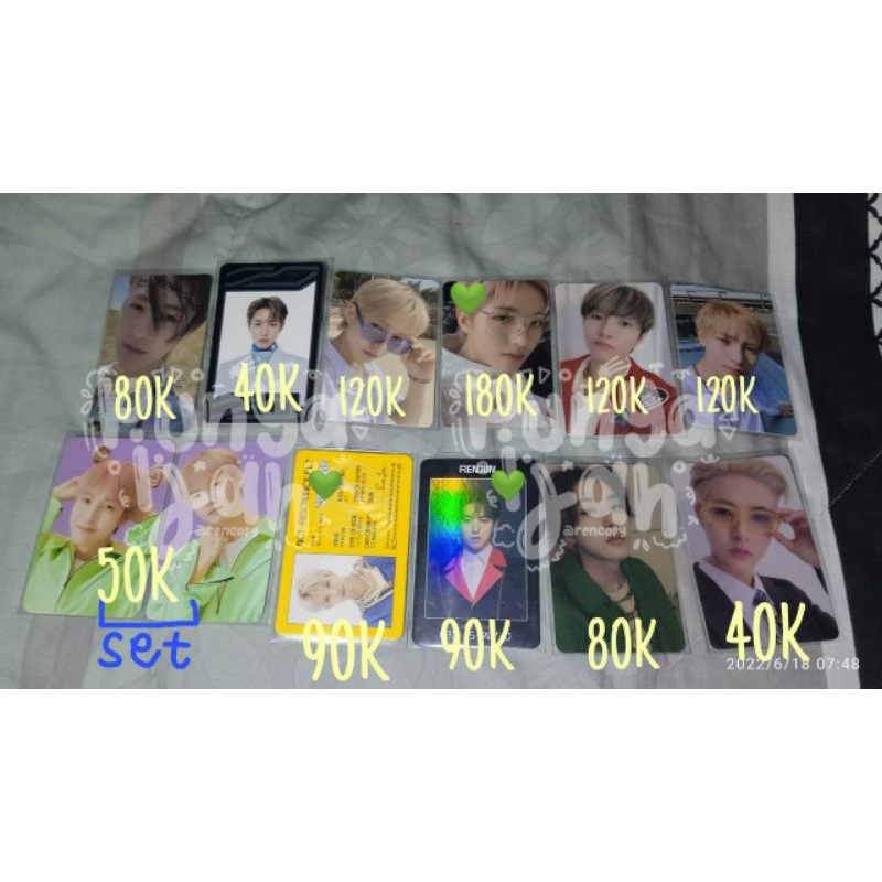 PC AC UC OFFICIAL RENJUN MARK HAECHAN CHENLE YUTA ACE KIT 2019 RESONANCE WGU ID CARD AC UC AGENT BOR