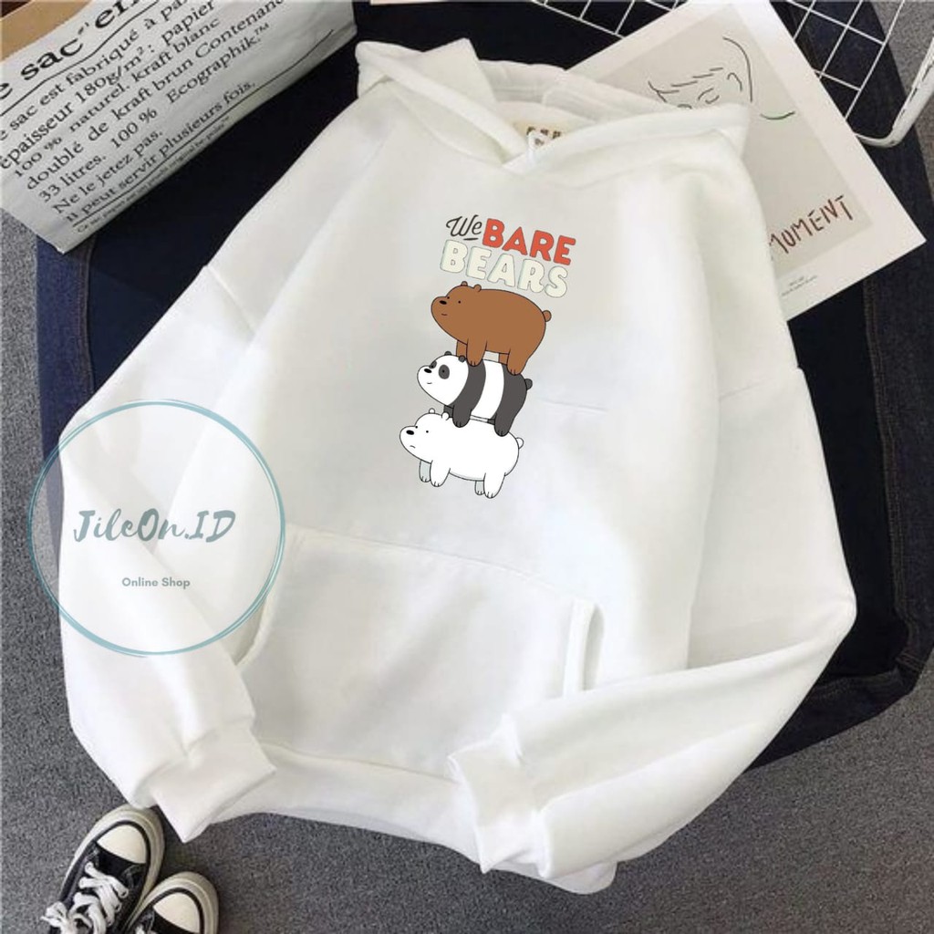 TERMURAH [ BAYAR DI TEMPAT / COD ] HOODIE SWEATER WE BARE BEARS 3 CARTOON NETWORK TRENDING