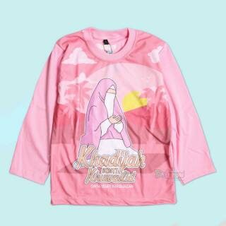 Nauree - Baju Kaos Anak Perempuan Gambar Aisyah Ukuran S M L XL XXL XXXL XXXL Tangan Panjang Untuk Umur 1 2 3 4 5 6 7 8 Tahun Bahan Cotton Combed 24s Tampil Modis Stylish Nyaman Tebal Kualitas Premium