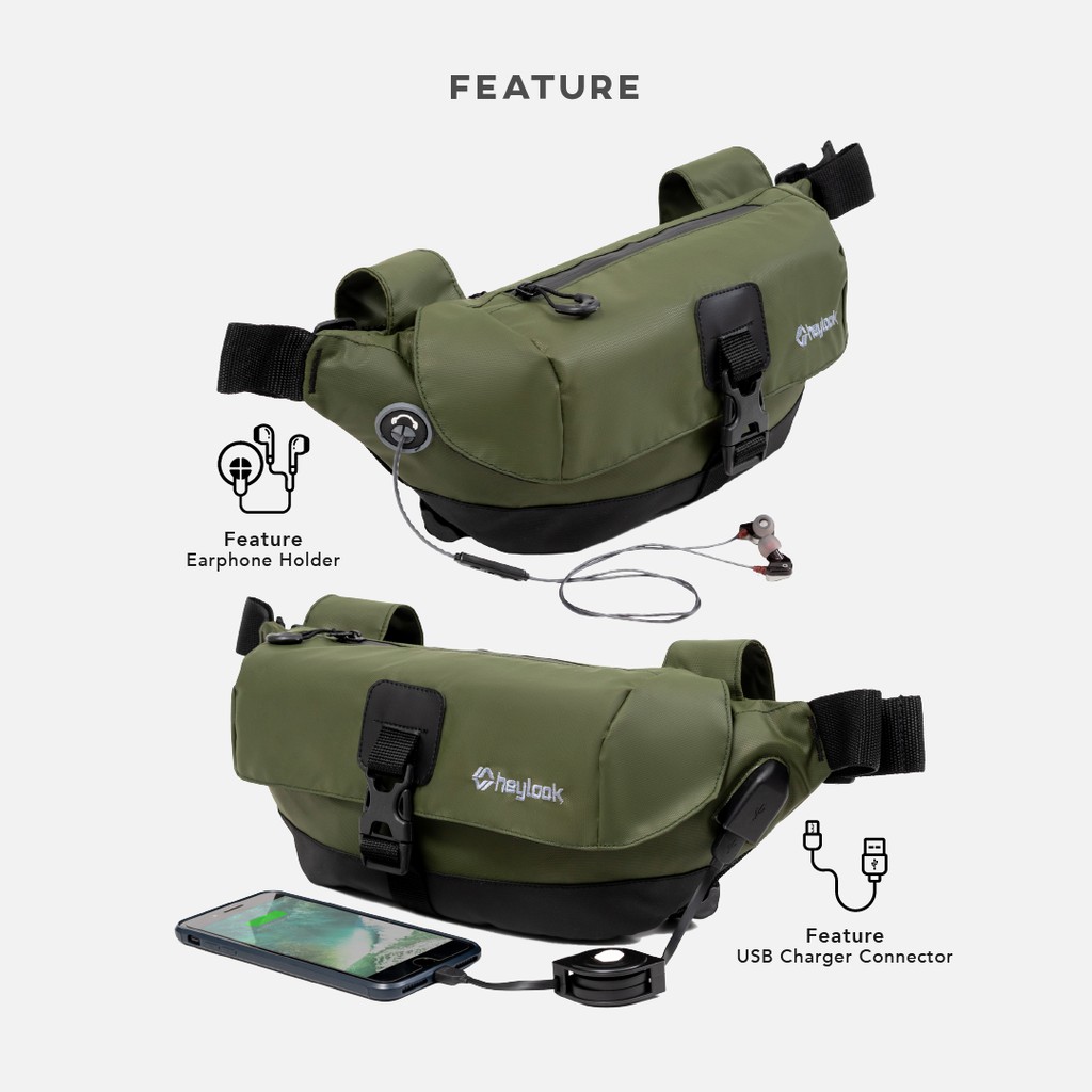 Tas Selempang Pria Waist Bag Sepeda Rhein Waterproof Waistbag Gowes Distro Anti Air HEYLOOK Official