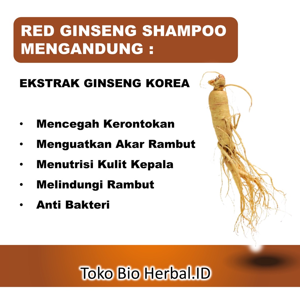 Sampo Rambut Rontok Penyubur Rambut Rontok Red Ginseng Shampoo B4P