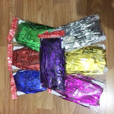 Tirai Foil Warna /Dekorasi Dinding