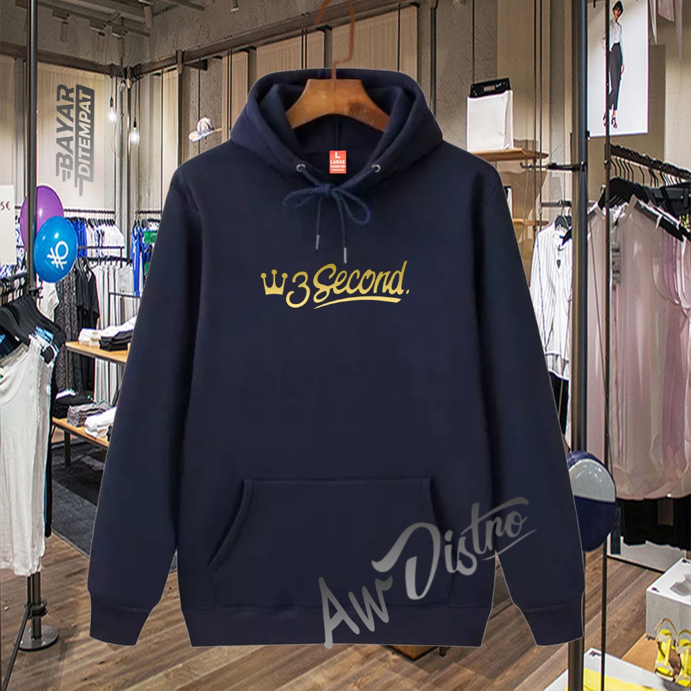 COD Hoodie Distro 3Second Gold Premium Quality Sweater Tulisan Jaket Kata-Kata Hoodie Sablon