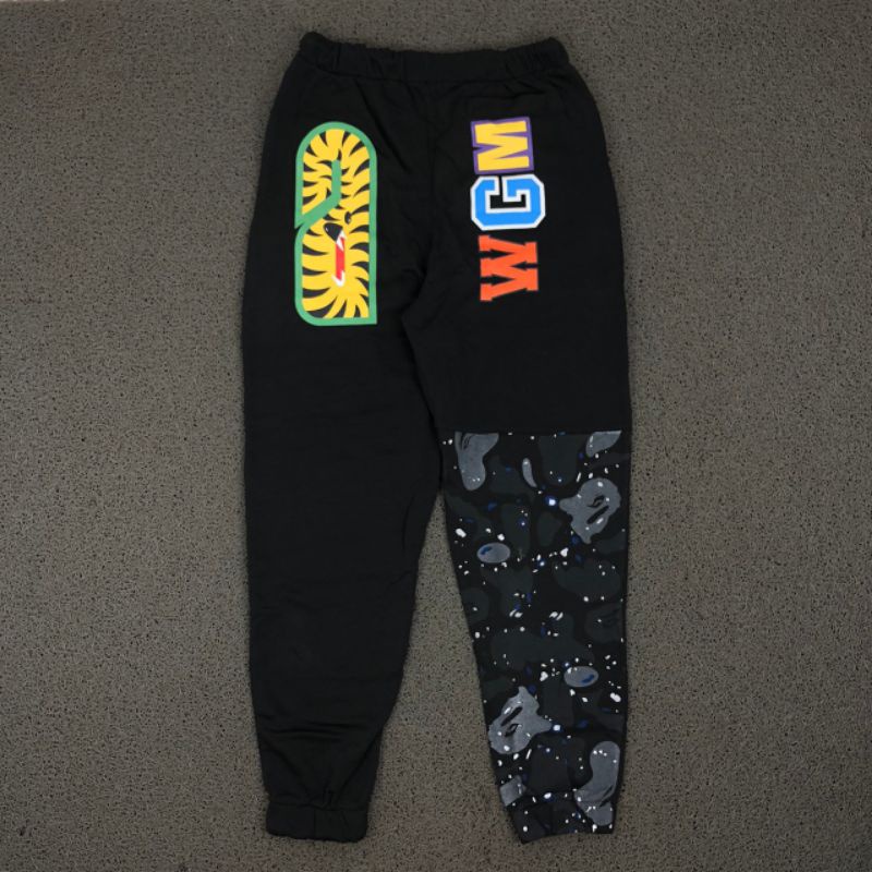 CELANA PANJANG JOGGER A BATHING APE BAPE X WGM GLOW IN THE DARK