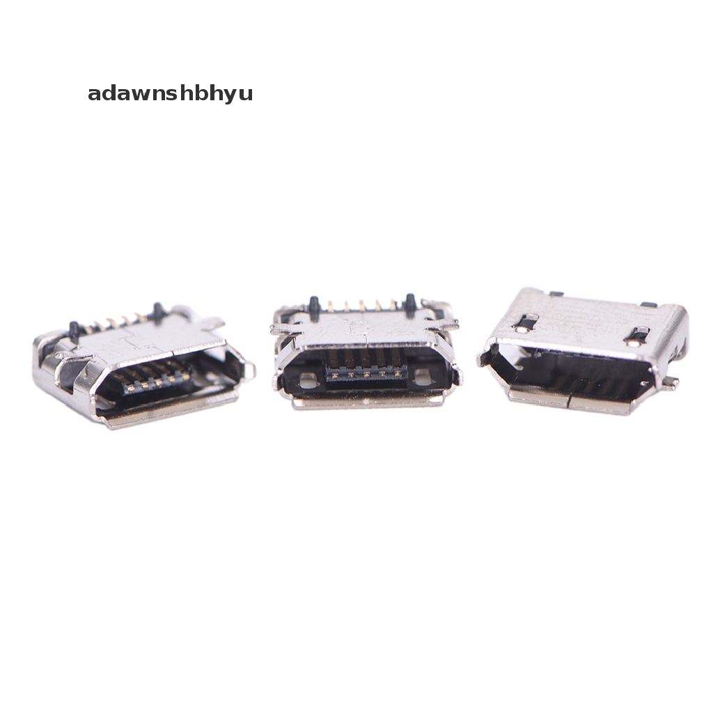 Adawnshbhyu 10pcs Konektor Micro USB 5pin B type Female Untuk Konektor 5pin Charging Socket Hot sale