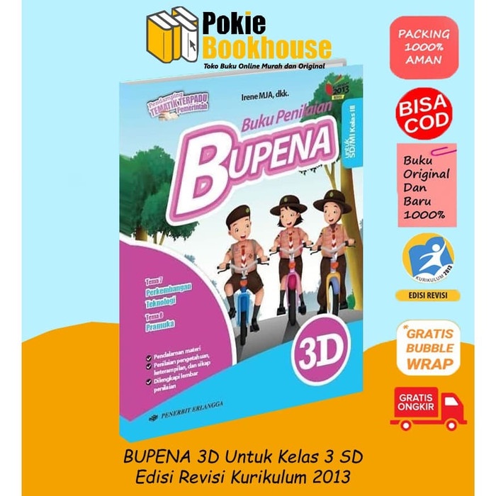 

❤BISA COD❤ BEST SELLER ORIGINAL BUPENA 3D KELAS 3 K13N ERLANGGA IRENE DKK