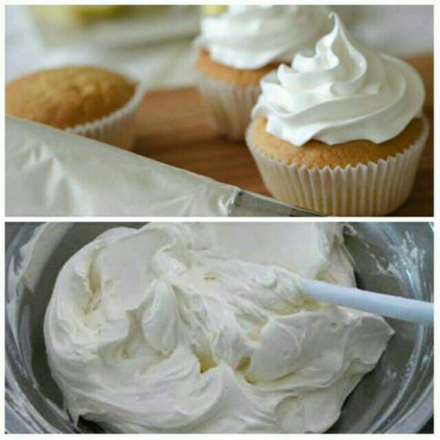 

Buttercream 500gr siap pakai instan buttercream kemasan 500gr